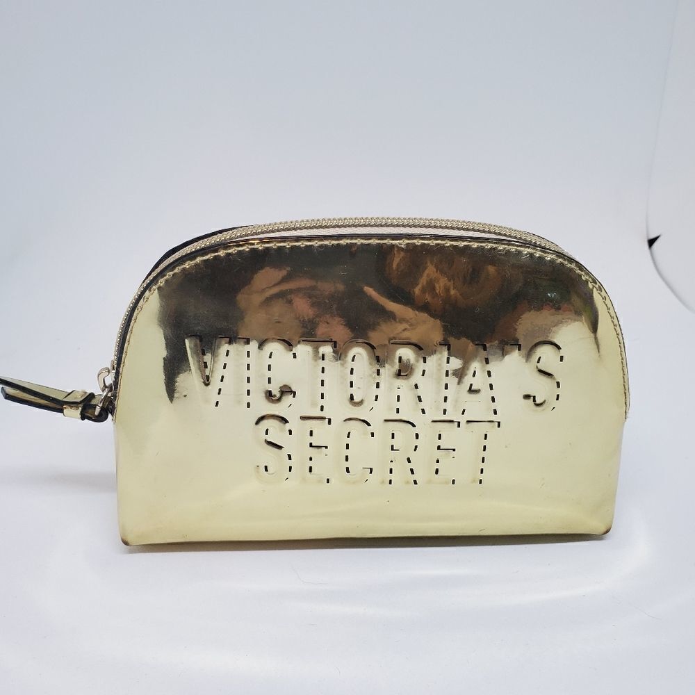Victoria's Secret Gold Cosmetic Bag